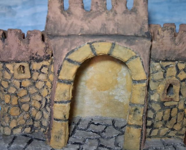 Castillo Herodes artesanal Belén Navidad 25 cm