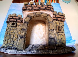 Castillo Herodes artesanal Belén Navidad 25 cm