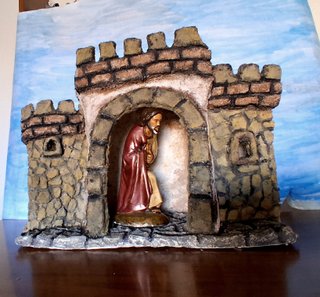 Castillo Herodes artesanal Belén Navidad 25 cm