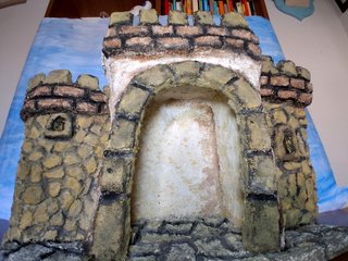 Castillo Herodes artesanal Belén Navidad 25 cm