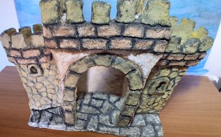 Castillo Herodes artesanal Belén Navidad 25 cm