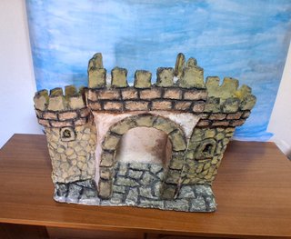 Castillo Herodes artesanal Belén Navidad 25 cm