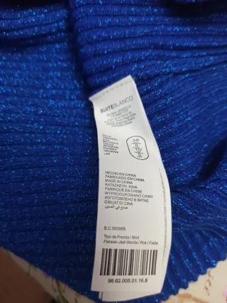 Conjunto fiesta brillante azul Talla L