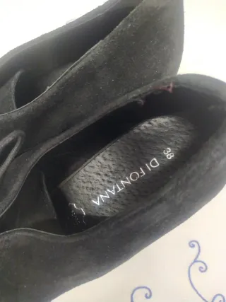 Zapatos piel plataforma negros T.38 (1 puesta)