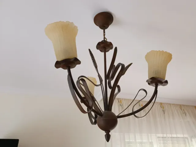 Juego de lámparas de techo estilo rústico