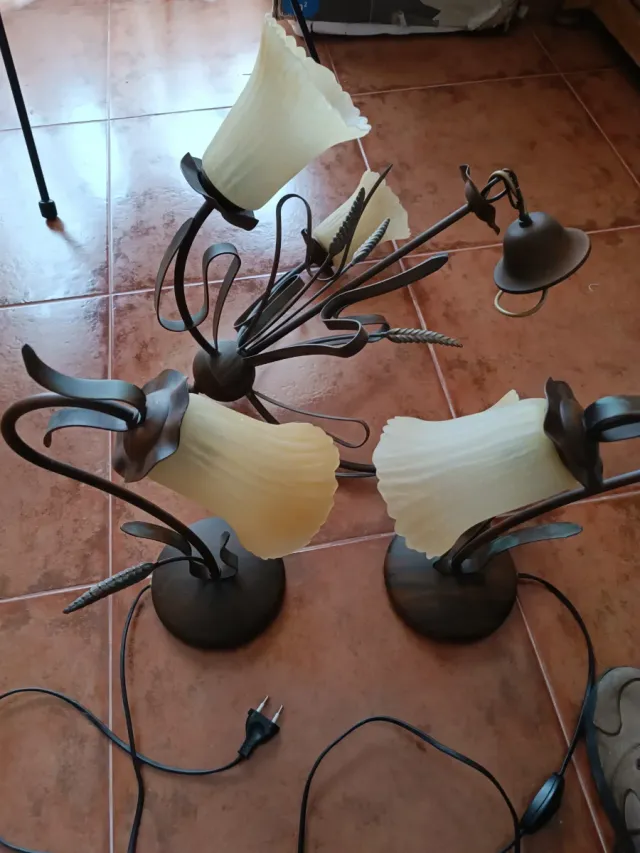 Juego de lámparas de techo estilo rústico