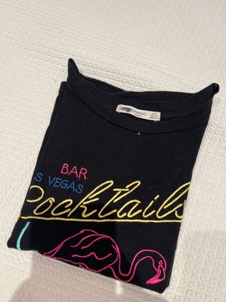 Camiseta Mango Negra Talla S