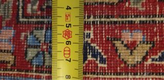 Alfombra Turca Hereke Lana Azul/Rojo