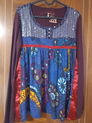 Camiseta Desigual M Manga Larga Lentejuelas