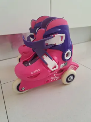 Patines infantiles rosas y morados