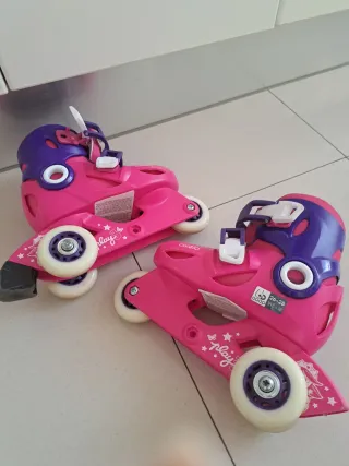 Patines infantiles rosas y morados