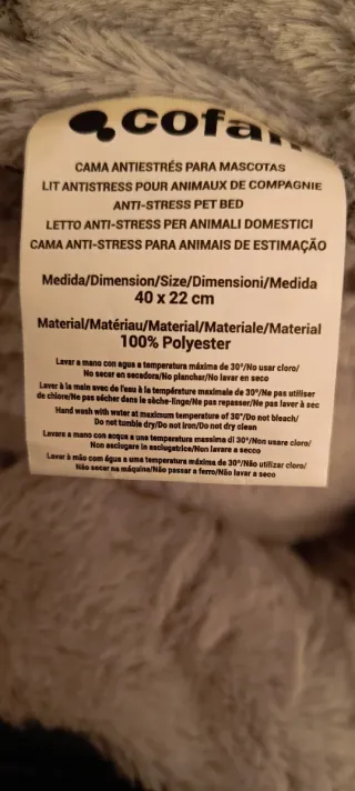Cama pequeña para perros/gatos azul y gris