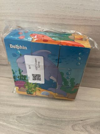 Puzzle de cubos de madera