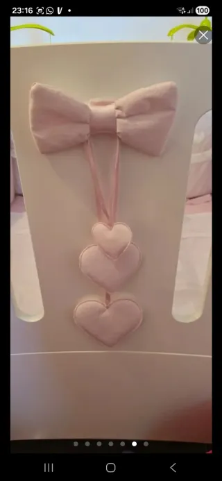 Culla gemellare rosa