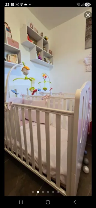 Culla gemellare rosa