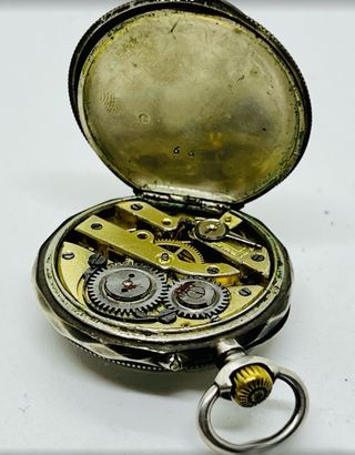 Reloj de bolsillo plata 10 rubis