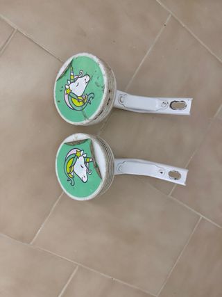 Bicicleta infantil verde y rosa