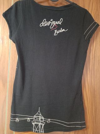 Camiseta Desigual Negra Barcelona Talla S