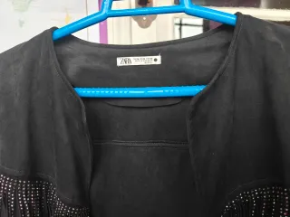 Zara Chaqueta M Flecos Strass