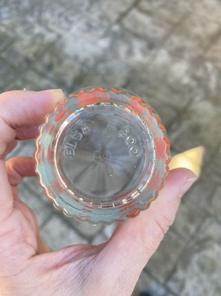 Vasos vintage con lunares marca Elsa años 70.