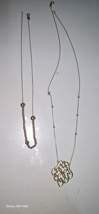 Dos Cadenas de oro 18k con colgante