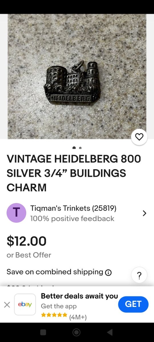 Ciondolo in argento Heidelberg