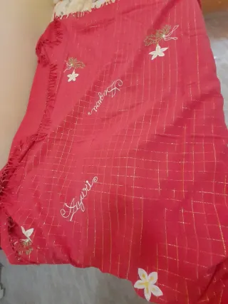 Tovaglia Natale Rossa e Oro con 6 tovaglioli