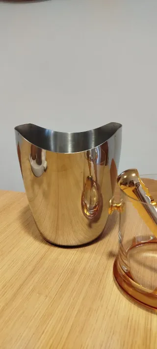 Cubitera cristal y enfriador acero