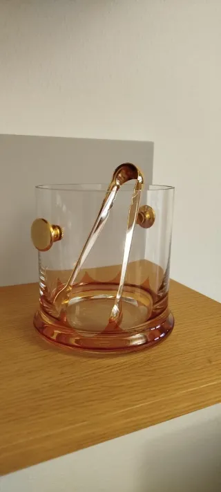 Cubitera cristal y enfriador acero