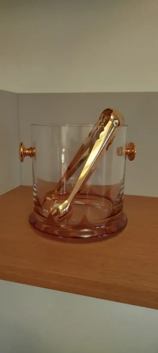 Cubitera cristal y enfriador acero