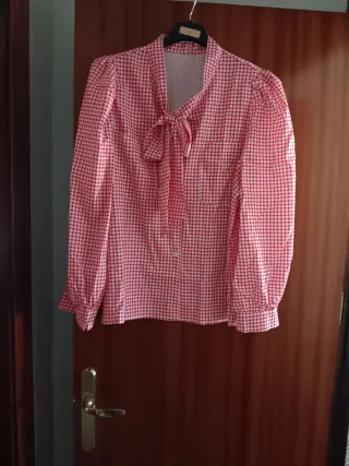 Camisa cuadros roja y blanca