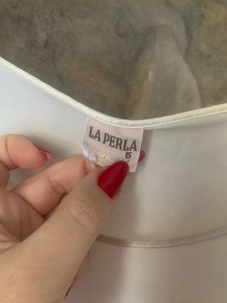 Maglia La Perla bianca manica lunga