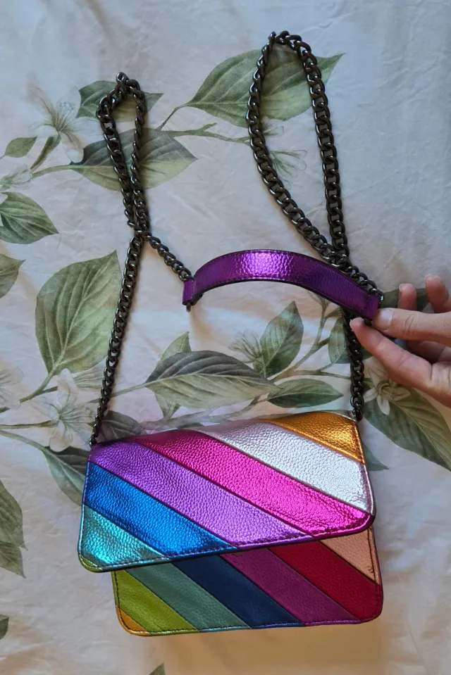 Bolso metalizado multicolor