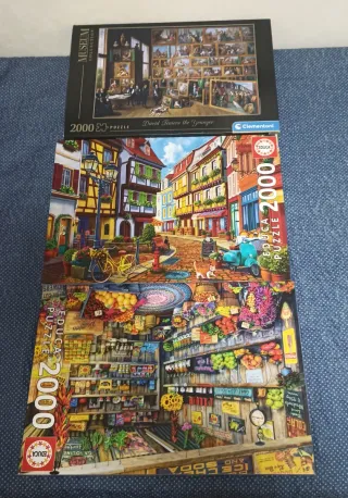 3 Puzzles 2000 Piezas Clementoni y Educa