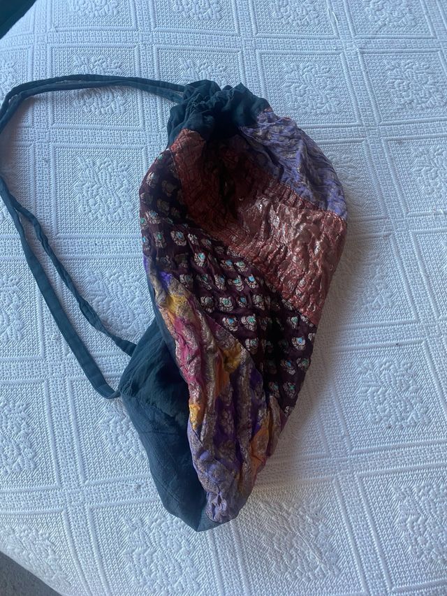 Mochila tela patchwork colores