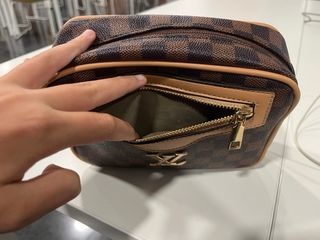 Bolso Louis Vuitton Damier Marrón Dorado