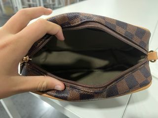 Bolso Louis Vuitton Damier Marrón Dorado