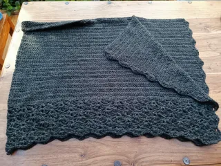 Chal o Poncho Tejido Gris