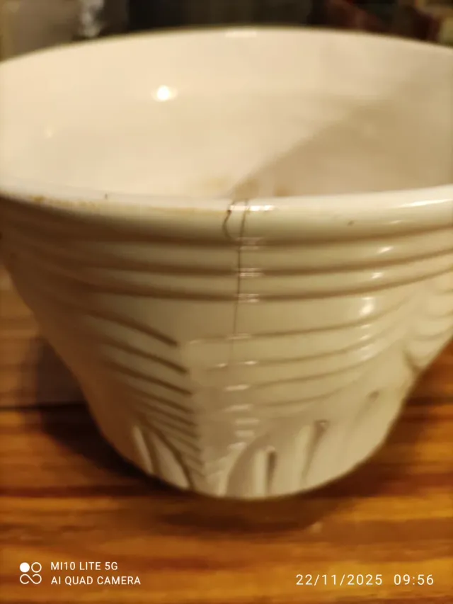 Jarron de porcelana blanco