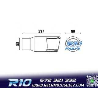 COLA ESCAPE REDONDA 90MM ACERO INOX