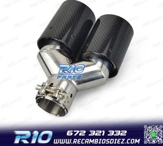 COLA ESCAPE DERECHA BMW LOOK M PERFORMANCE AZUL CARBONO