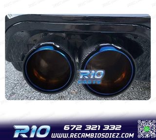 COLA ESCAPE DERECHA BMW LOOK M PERFORMANCE AZUL CARBONO