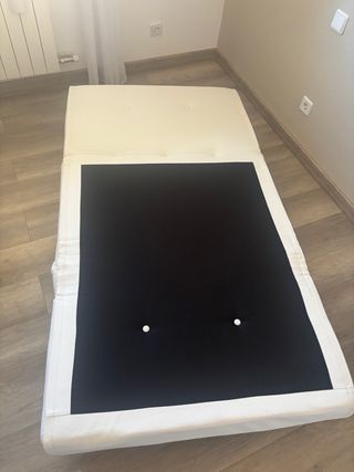 Sofá Cama Piel Sintética Blanco Para una persona