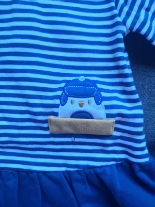 Vestido y braguita bebé niña invierno.Talla 18