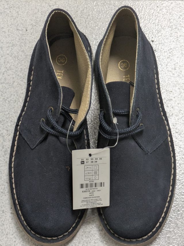 Nuove Scarpe TEX Blutcher in Pelle Blu