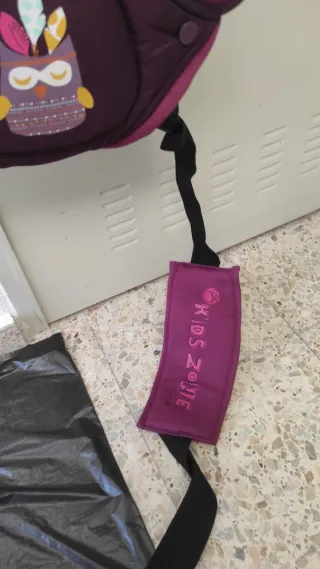 Mochila Portabebés Morada con Búho
