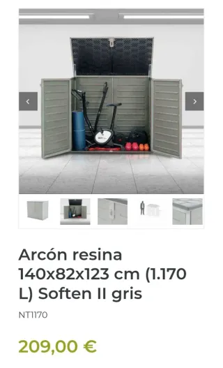 Arcón Gardiun Soften II 1170L resina exterior