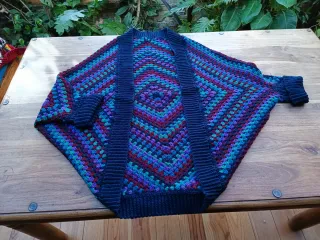 Cárdigan de punto multicolor talla única