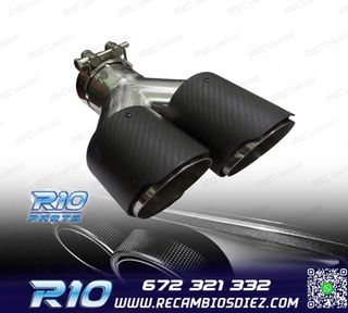 COLA ESCAPE CARBONO DOBLE IZQUIERDA