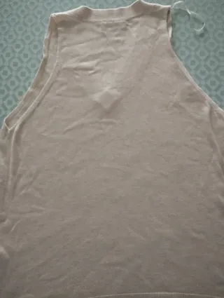 Chaleco beige sin mangas talla única